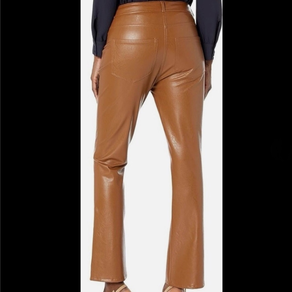 7 For All Mankind Camel Colored Faux Leather Pants - Size M